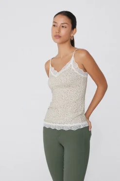 V Neck Tank Top With Lace Insert - Tank Tops - Women | Tezenis