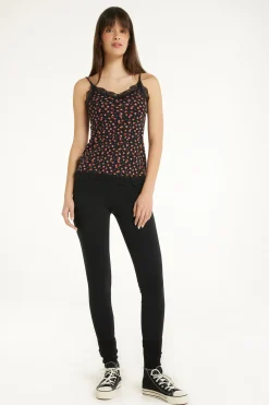 V Neck Tank Top With Lace Insert - Tank Tops - Women | Tezenis