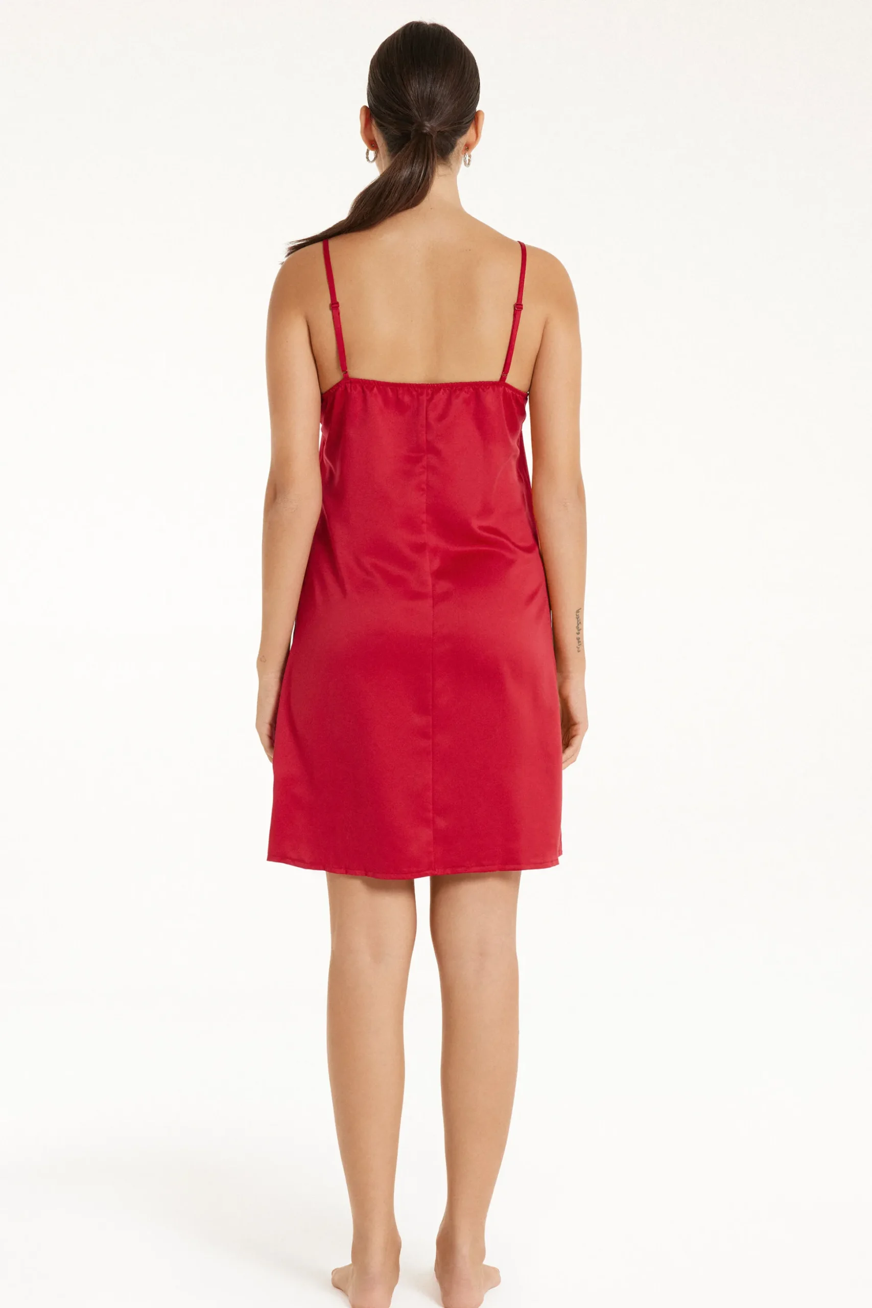 Vented Satin And Lace Slip - Slips - Women | Tezenis