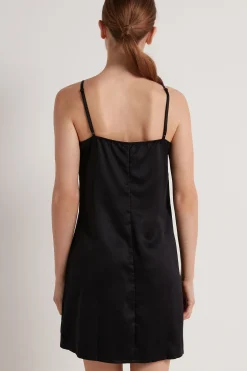 Vented Satin And Lace Slip - Slips - Women | Tezenis