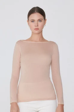Viscose And Merino Wool Boat-Neck Top - Cardigans And Sweaters - Women | Tezenis