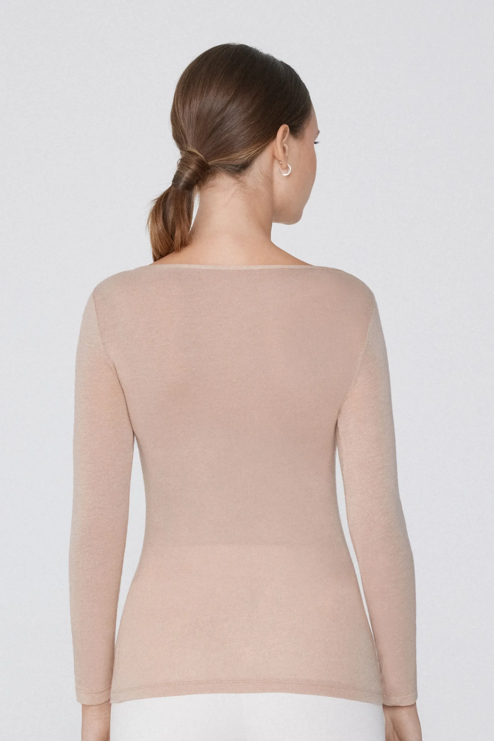 Viscose And Merino Wool Boat-Neck Top - Cardigans And Sweaters - Women | Tezenis