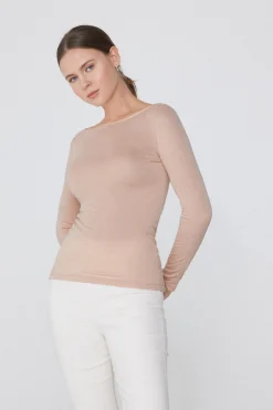 Viscose And Merino Wool Boat-Neck Top - Cardigans And Sweaters - Women | Tezenis