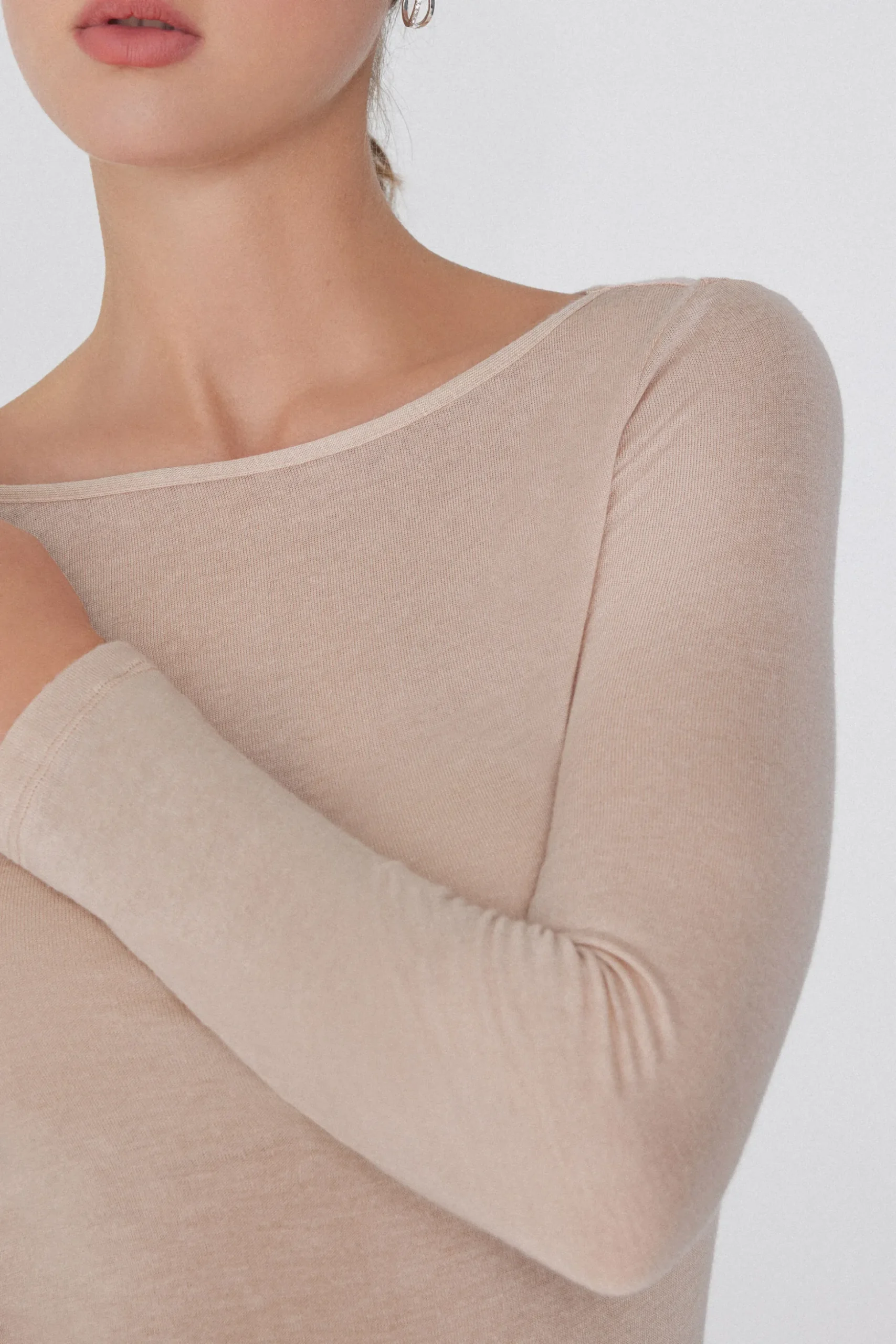 Viscose And Merino Wool Boat-Neck Top - Cardigans And Sweaters - Women | Tezenis