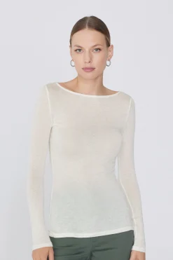 Viscose And Merino Wool Boat-Neck Top - Cardigans And Sweaters - Women | Tezenis