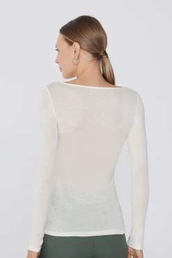 Viscose And Merino Wool Boat-Neck Top - Cardigans And Sweaters - Women | Tezenis