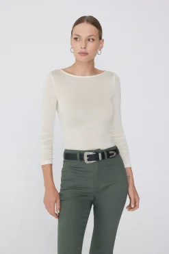 Viscose And Merino Wool Boat-Neck Top - Cardigans And Sweaters - Women | Tezenis