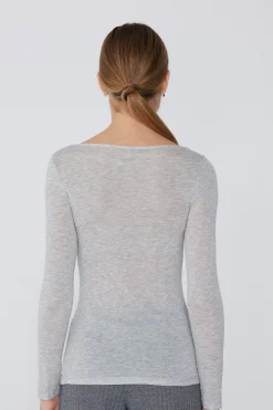 Viscose And Merino Wool Boat-Neck Top - Cardigans And Sweaters - Women | Tezenis
