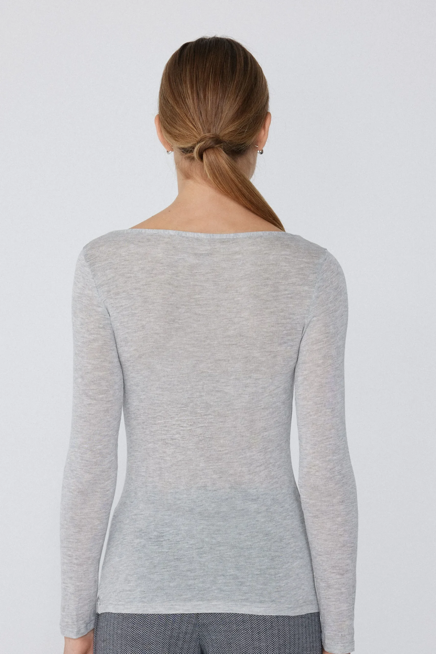 Viscose And Merino Wool Boat-Neck Top - Cardigans And Sweaters - Women | Tezenis