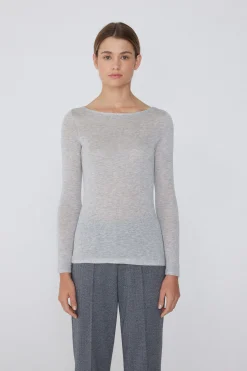 Viscose And Merino Wool Boat-Neck Top - Cardigans And Sweaters - Women | Tezenis