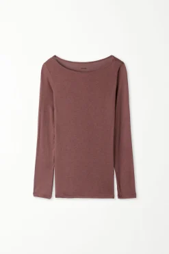 Viscose And Merino Wool Boat-Neck Top - Cardigans And Sweaters - Women | Tezenis