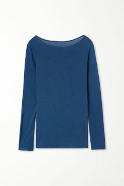 Viscose And Merino Wool Boat-Neck Top - Cardigans And Sweaters - Women | Tezenis
