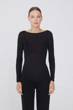 Viscose And Merino Wool Boat-Neck Top - Cardigans And Sweaters - Women | Tezenis