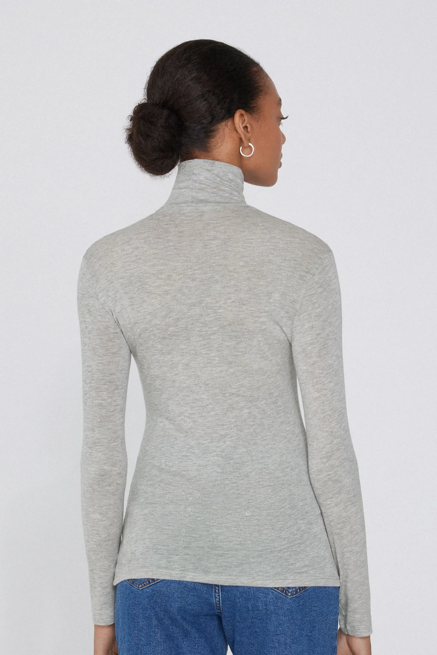 Viscose And Merino Wool Turtleneck Top - Cardigans And Sweaters - Women | Tezenis