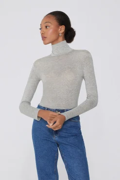 Viscose And Merino Wool Turtleneck Top - Cardigans And Sweaters - Women | Tezenis