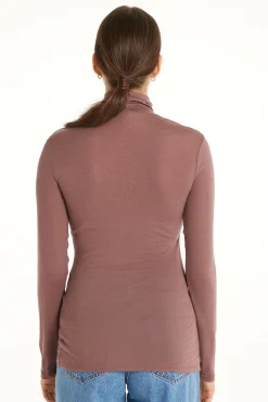 Viscose And Merino Wool Turtleneck Top - Cardigans And Sweaters - Women | Tezenis