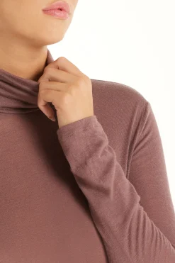 Viscose And Merino Wool Turtleneck Top - Cardigans And Sweaters - Women | Tezenis