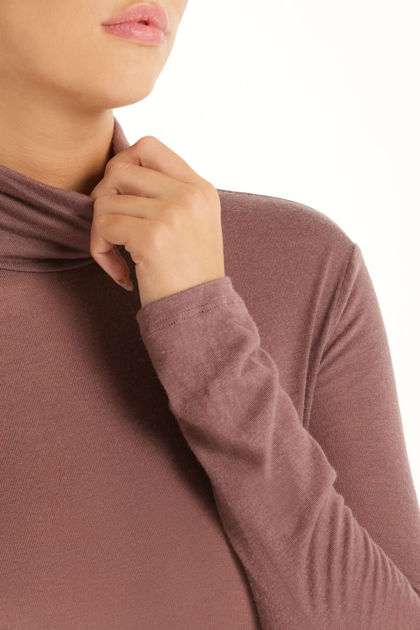 Viscose And Merino Wool Turtleneck Top - Cardigans And Sweaters - Women | Tezenis