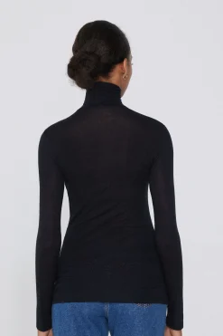 Viscose And Merino Wool Turtleneck Top - Cardigans And Sweaters - Women | Tezenis