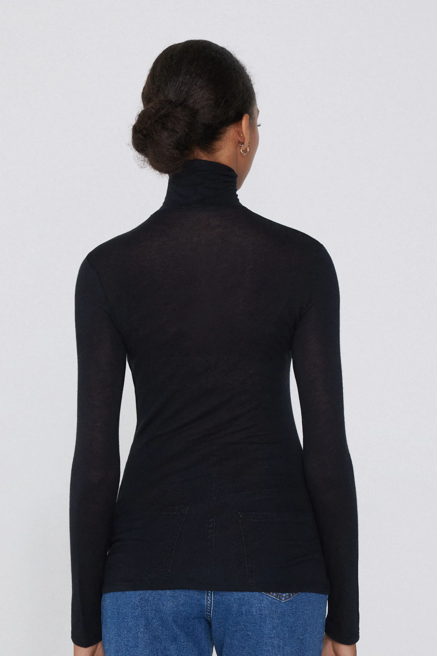 Viscose And Merino Wool Turtleneck Top - Cardigans And Sweaters - Women | Tezenis
