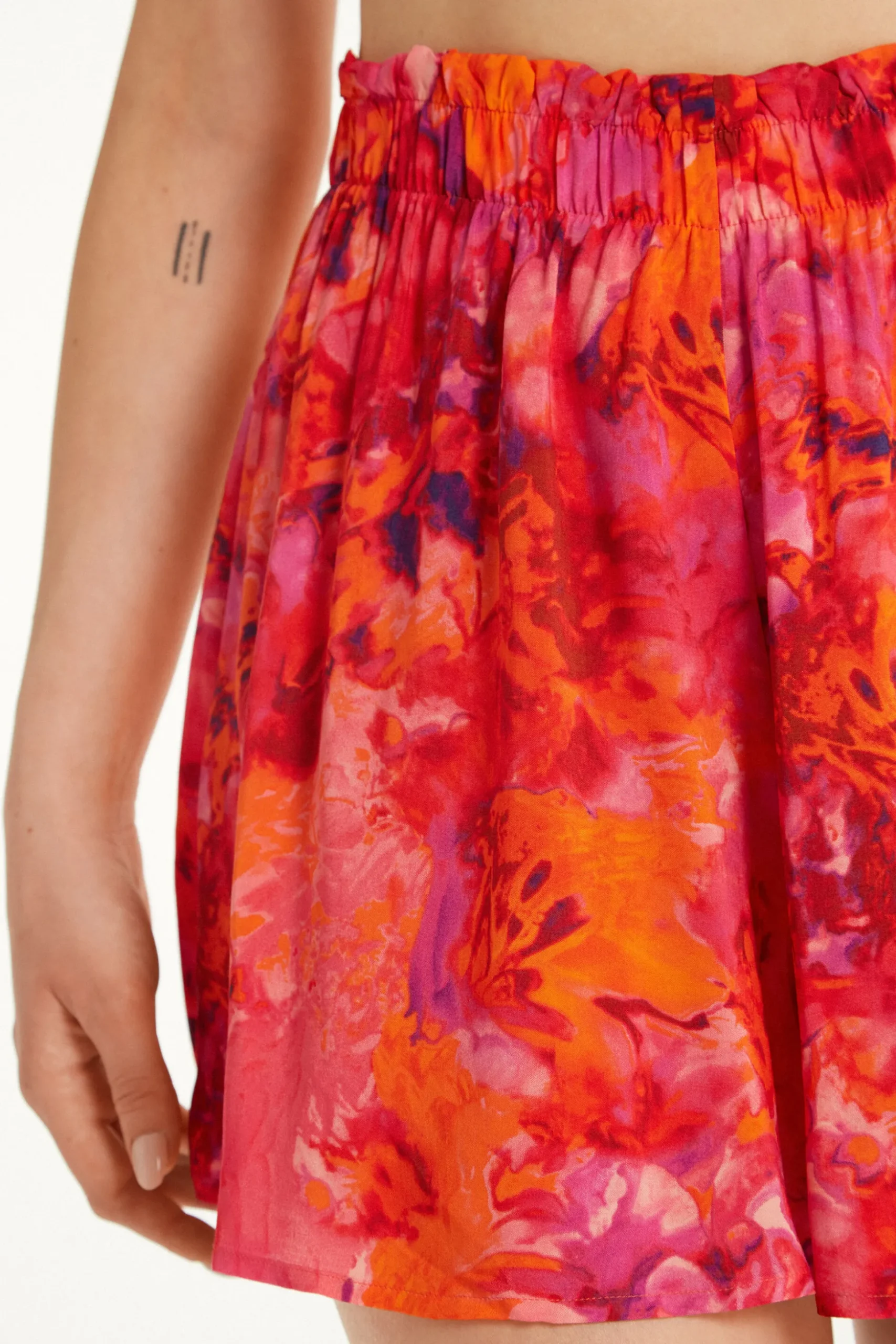 Viscose Canvas Skort - Shorts - Women | Tezenis