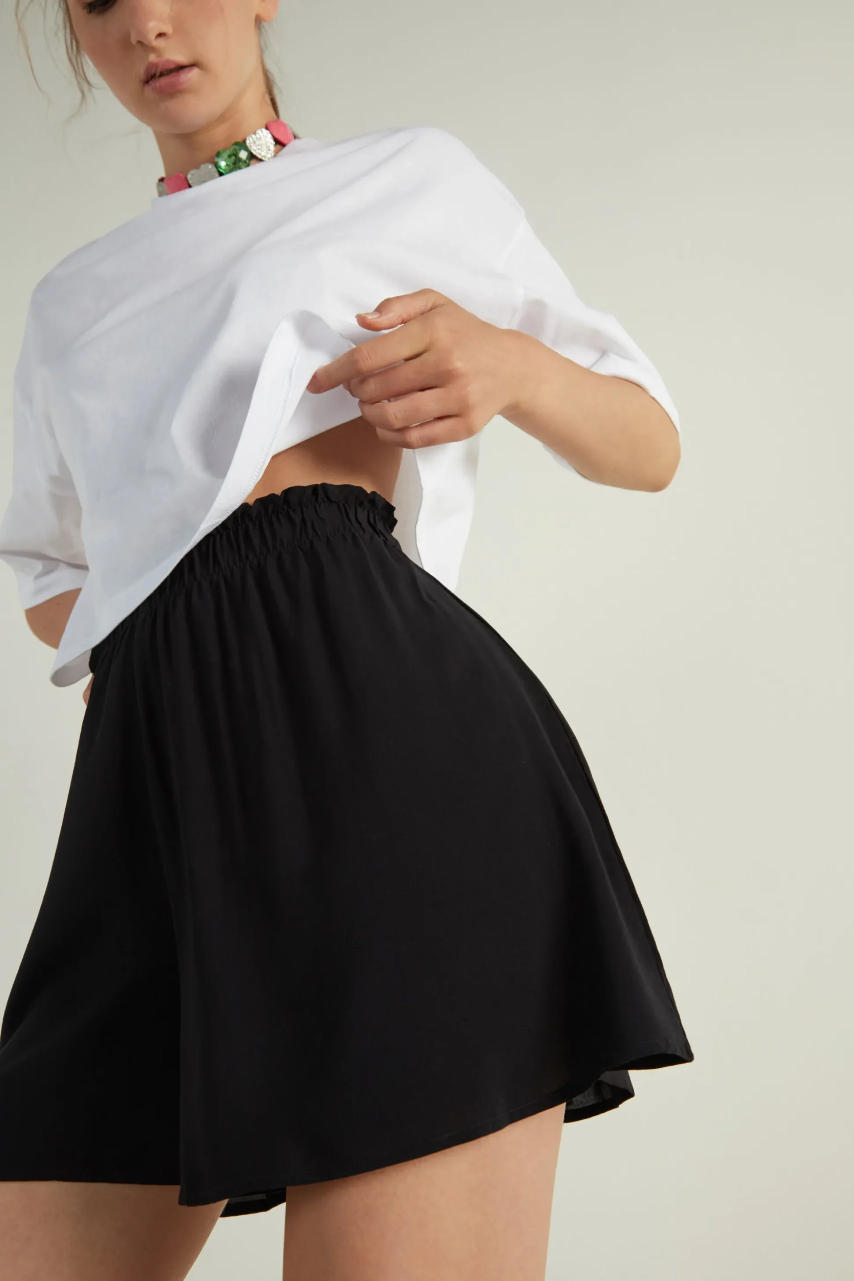 Viscose Canvas Skort - Shorts - Women | Tezenis