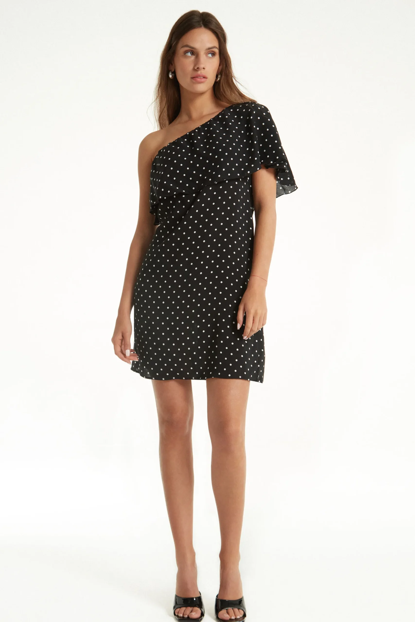 Viscose Fabric One-Shoulder Mini Dress - Dresses And Jumpsuits - Women | Tezenis