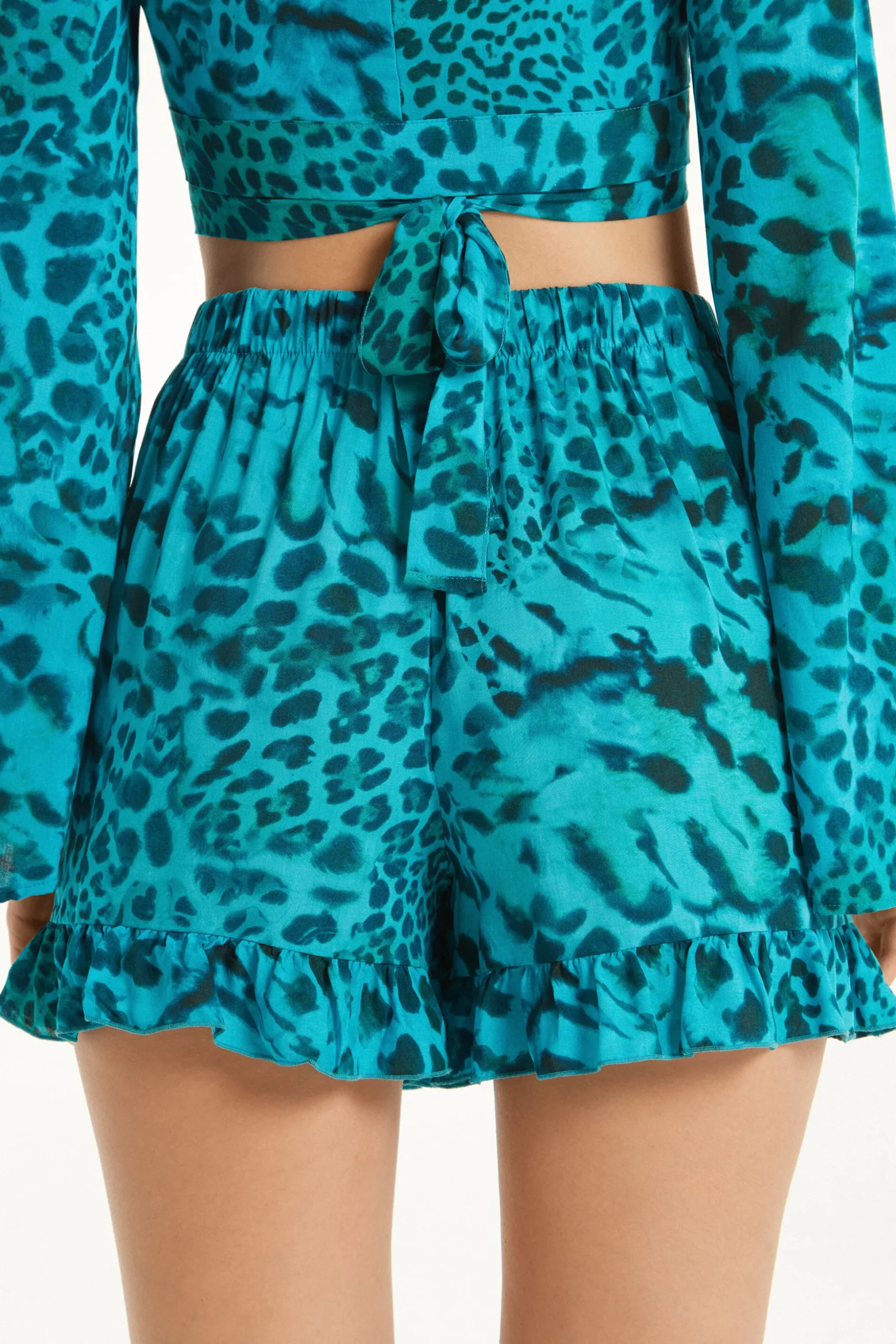 Viscose Fabric Shorts With Side Gathering - Shorts - Women | Tezenis