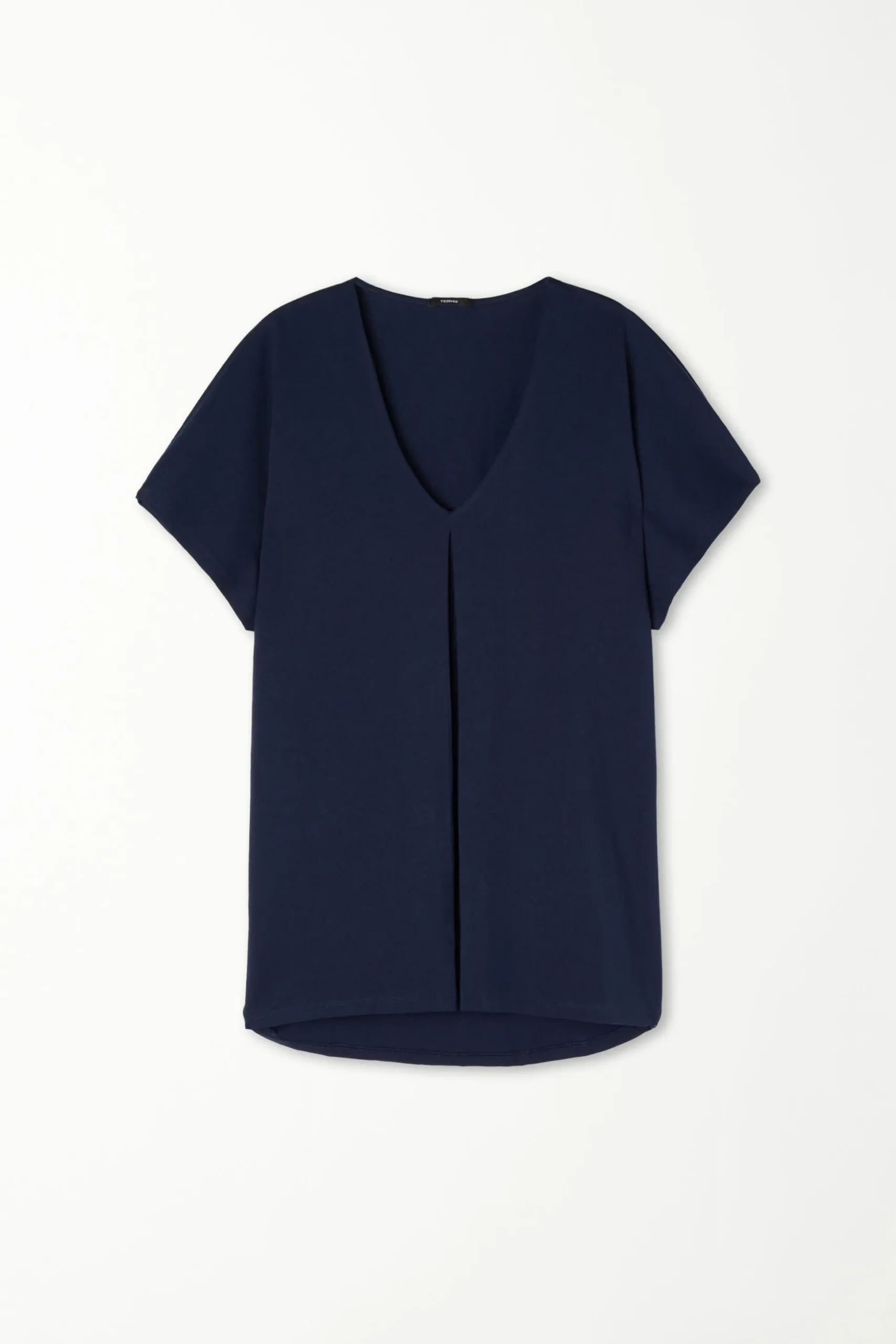 V-Neck Cotton T-Shirt With Dart - Short-Sleeved Tops - Women | Tezenis