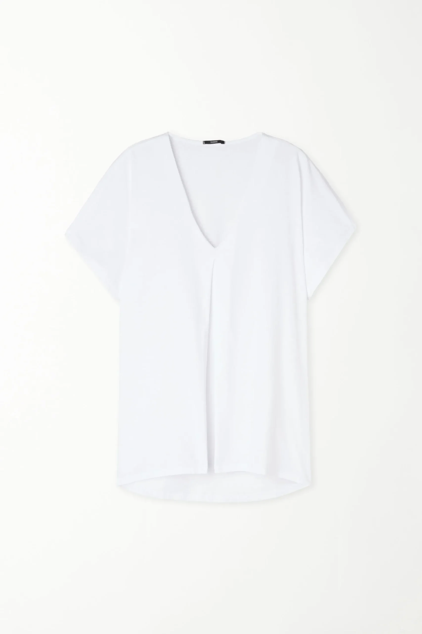 V-Neck Cotton T-Shirt With Dart - Short-Sleeved Tops - Women | Tezenis