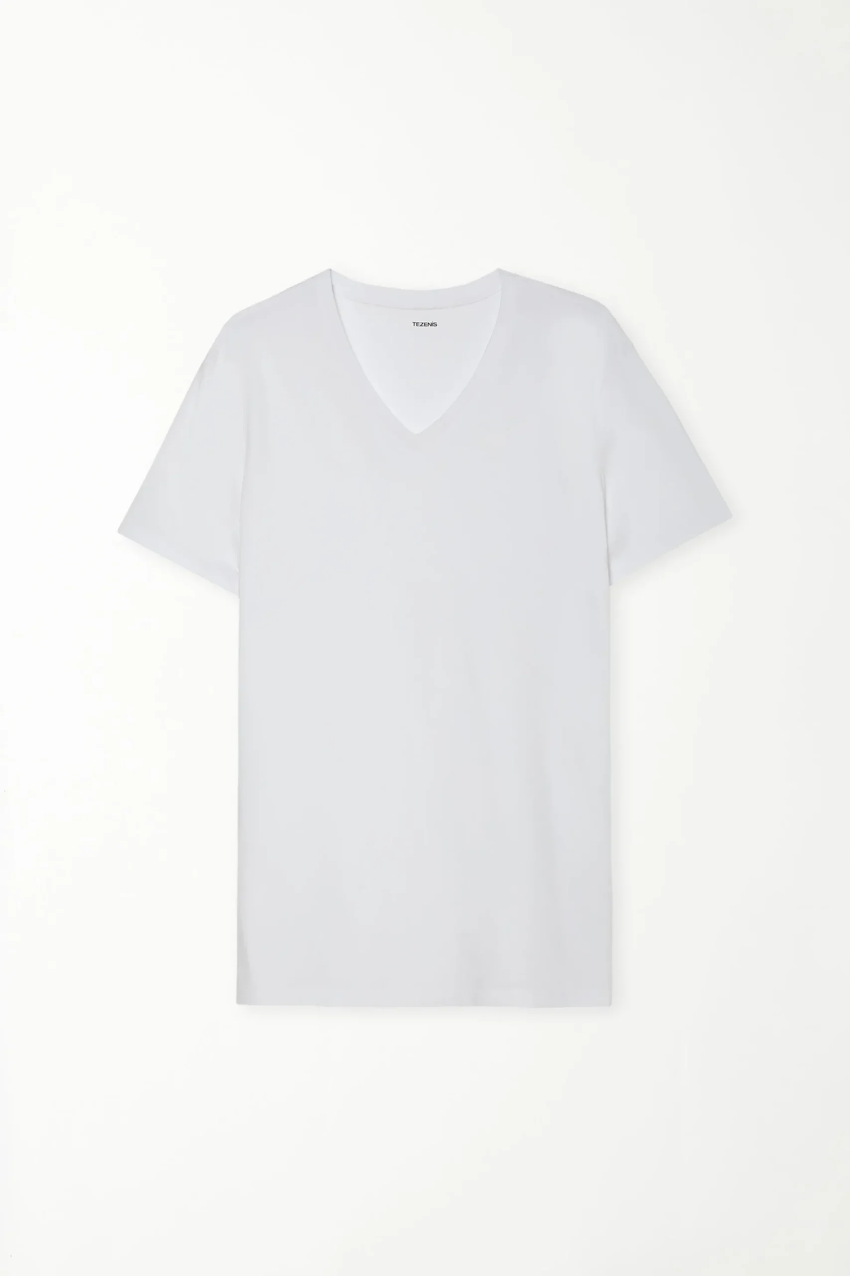 V-Neck Stretch-Cotton T-Shirt - T-Shirts - Men | Tezenis