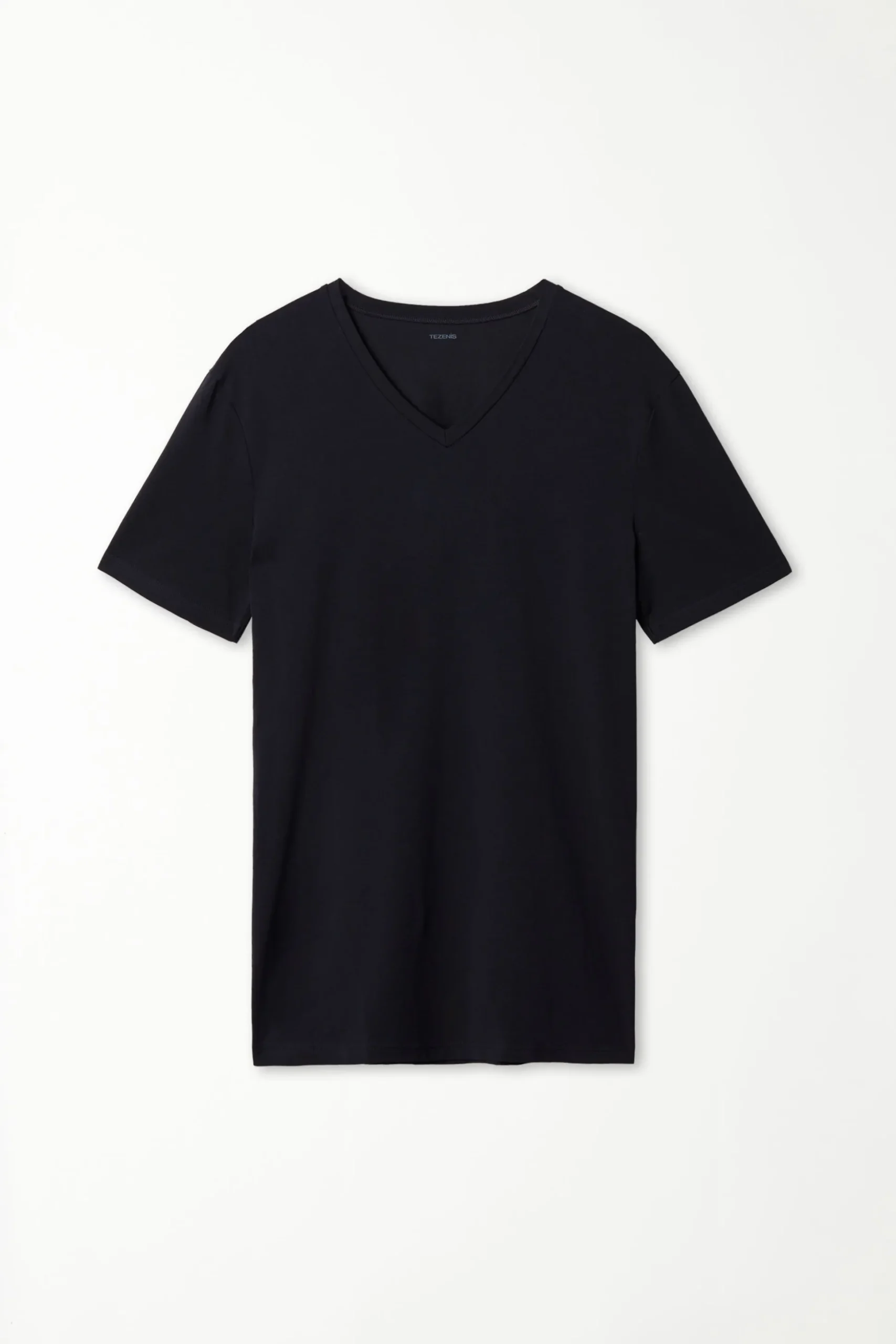 V-Neck Stretch-Cotton T-Shirt - T-Shirts - Men | Tezenis
