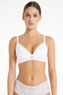 Warsaw Lightly Padded Lace Triangle Bra - Triangle - Women | Tezenis