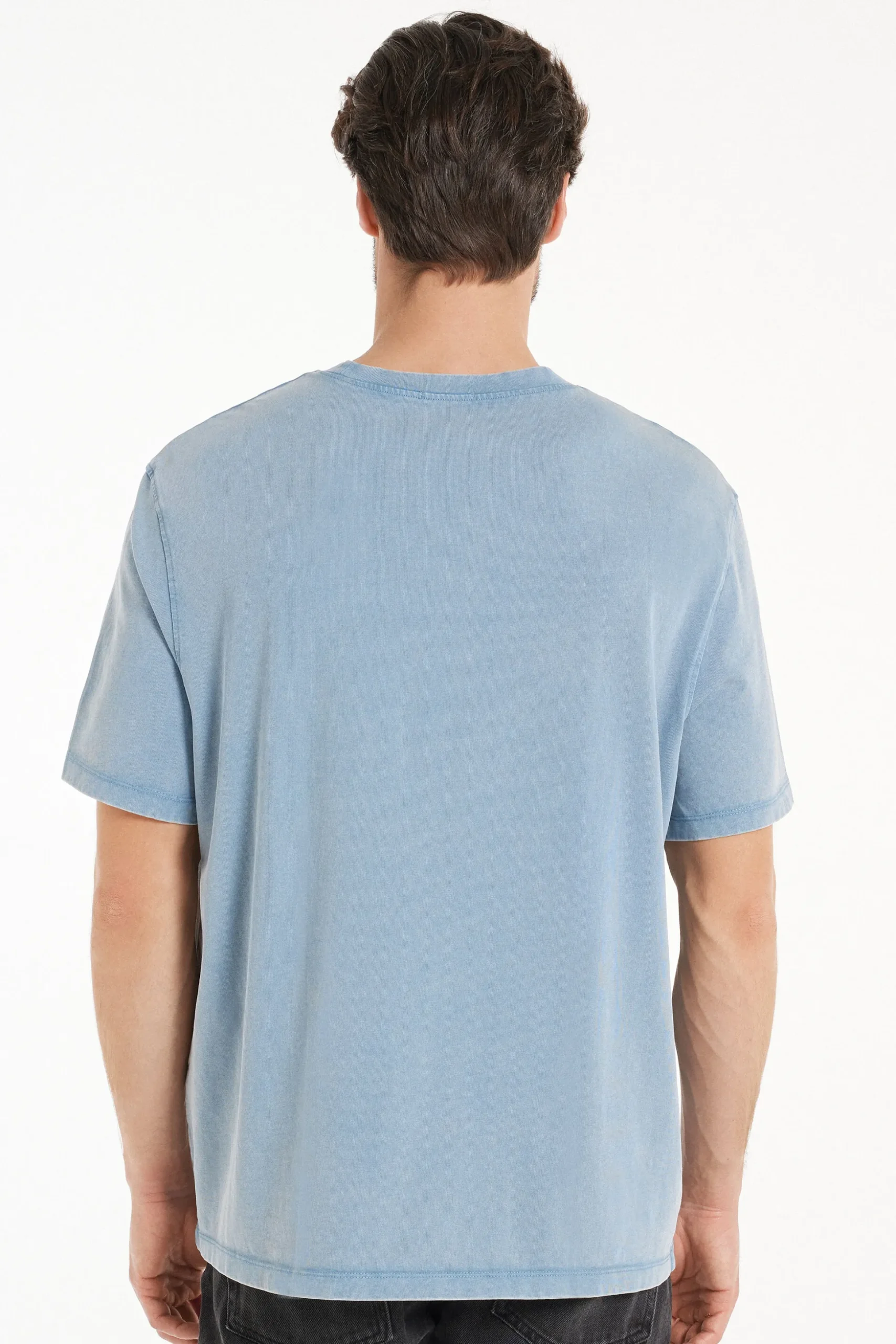 Washed Cotton Crew-Neck T-Shirt - T-Shirts - Men | Tezenis