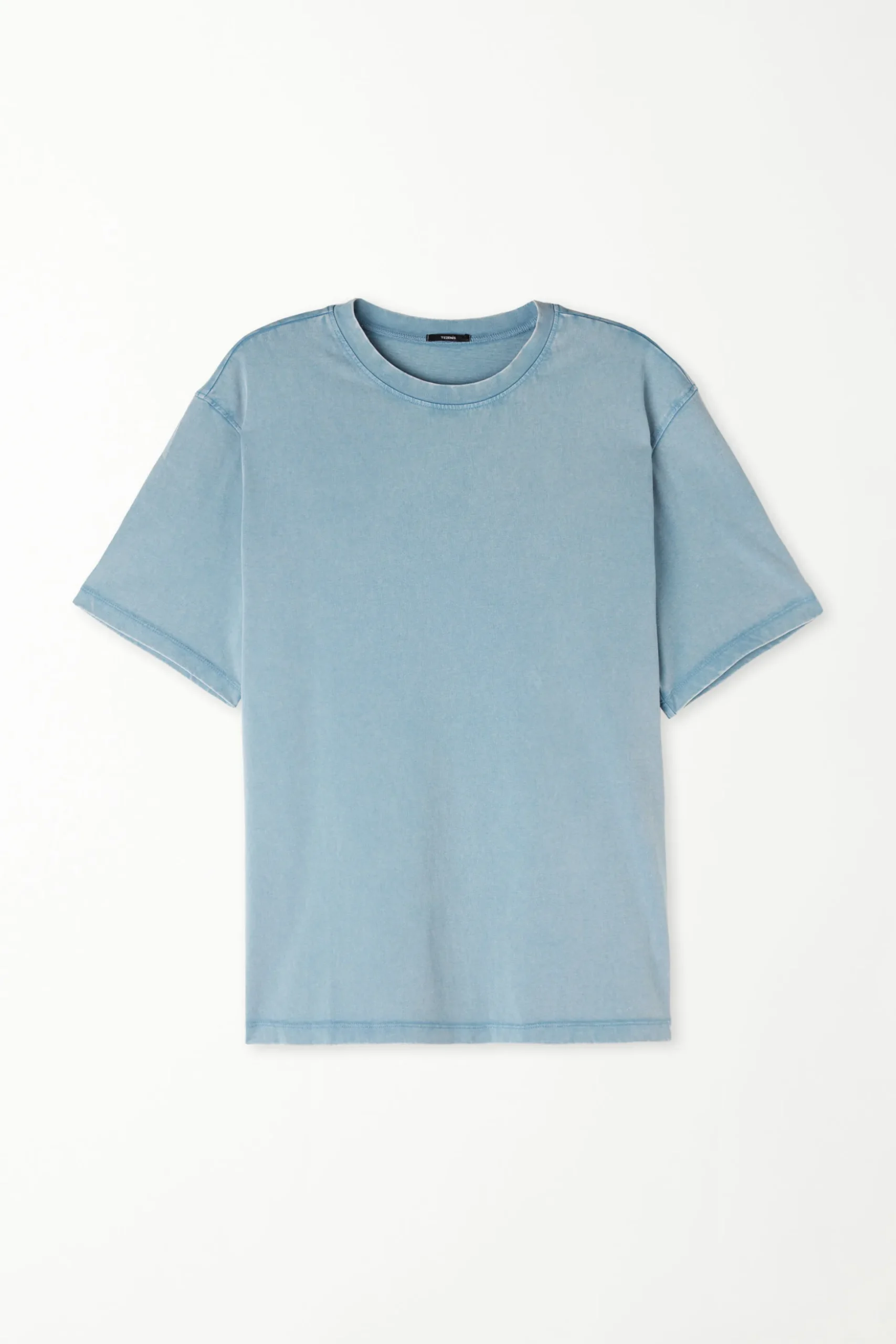 Washed Cotton Crew-Neck T-Shirt - T-Shirts - Men | Tezenis