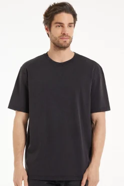 Washed Cotton Crew-Neck T-Shirt - T-Shirts - Men | Tezenis