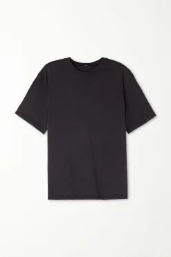 Washed Cotton Crew-Neck T-Shirt - T-Shirts - Men | Tezenis
