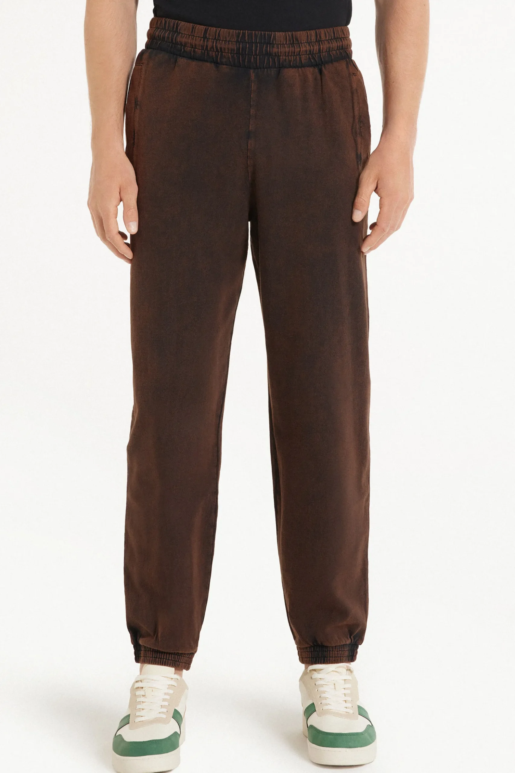 Washed Fleece Joggers - Long Pants - Men | Tezenis