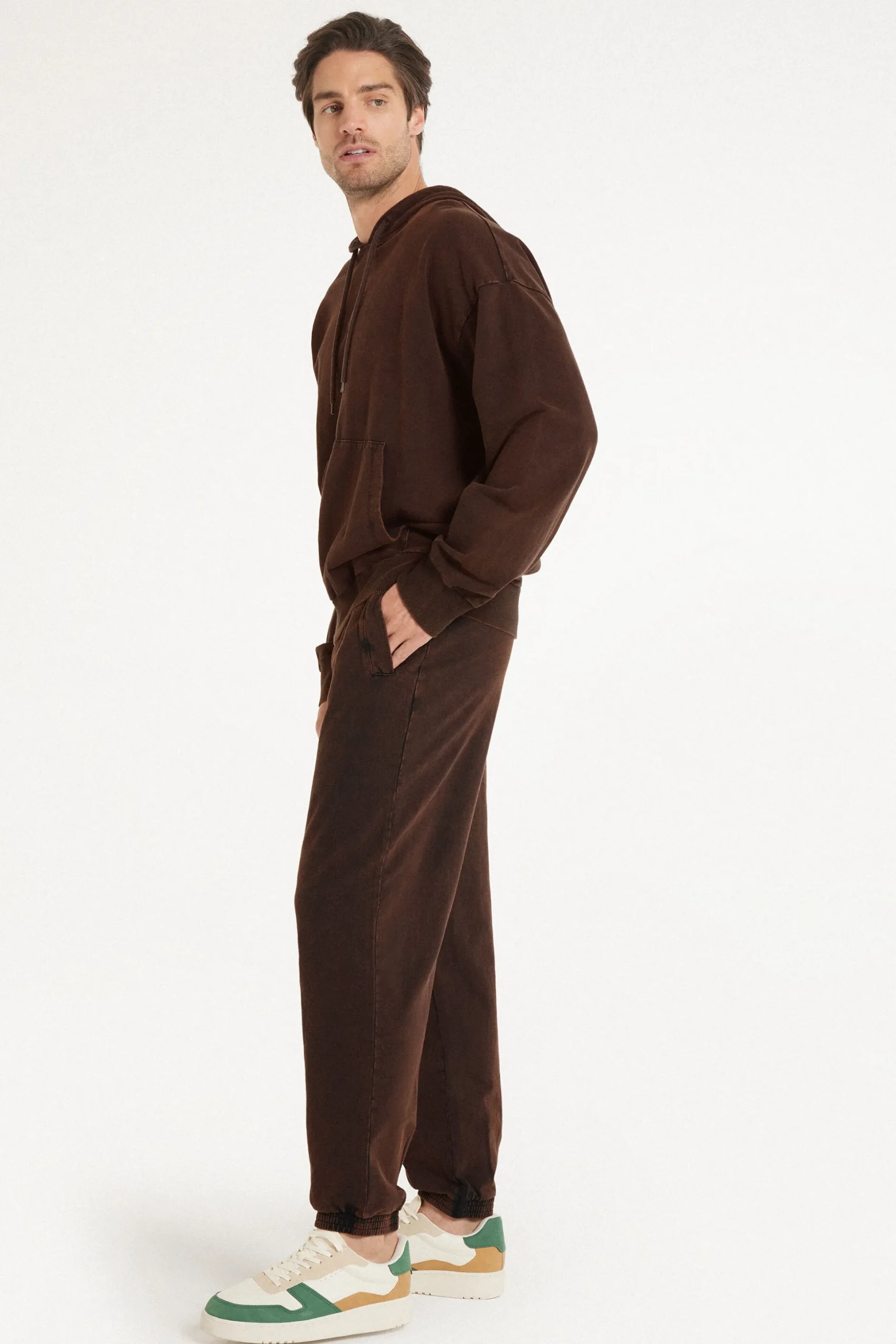 Washed Fleece Joggers - Long Pants - Men | Tezenis