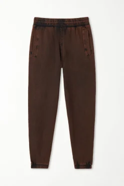 Washed Fleece Joggers - Long Pants - Men | Tezenis