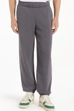 Washed Fleece Joggers - Long Pants - Men | Tezenis