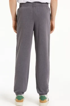 Washed Fleece Joggers - Long Pants - Men | Tezenis