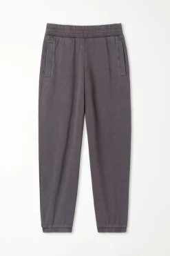 Washed Fleece Joggers - Long Pants - Men | Tezenis