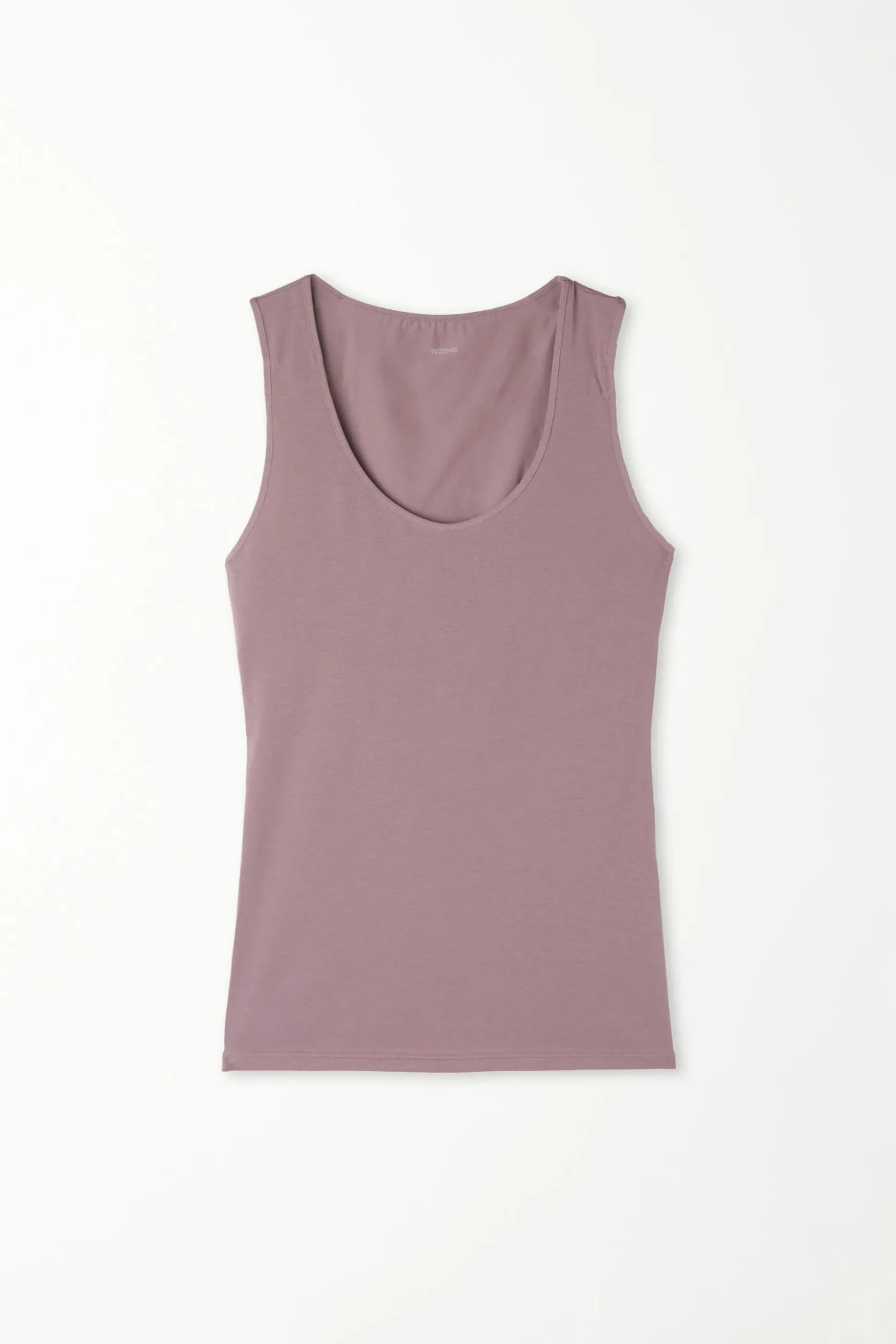 Wide-Strap Round-Neck Cotton Camisole - Tank Tops - Women | Tezenis