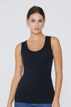 Wide-Strap Round-Neck Cotton Camisole - Tank Tops - Women | Tezenis