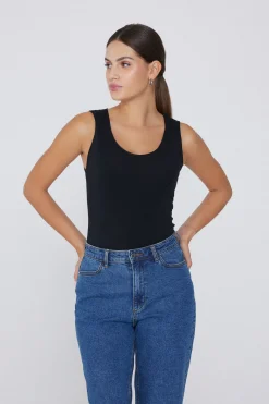 Wide-Strap Round-Neck Cotton Camisole - Tank Tops - Women | Tezenis