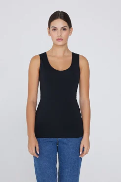 Wide-Strap Round-Neck Cotton Camisole - Tank Tops - Women | Tezenis