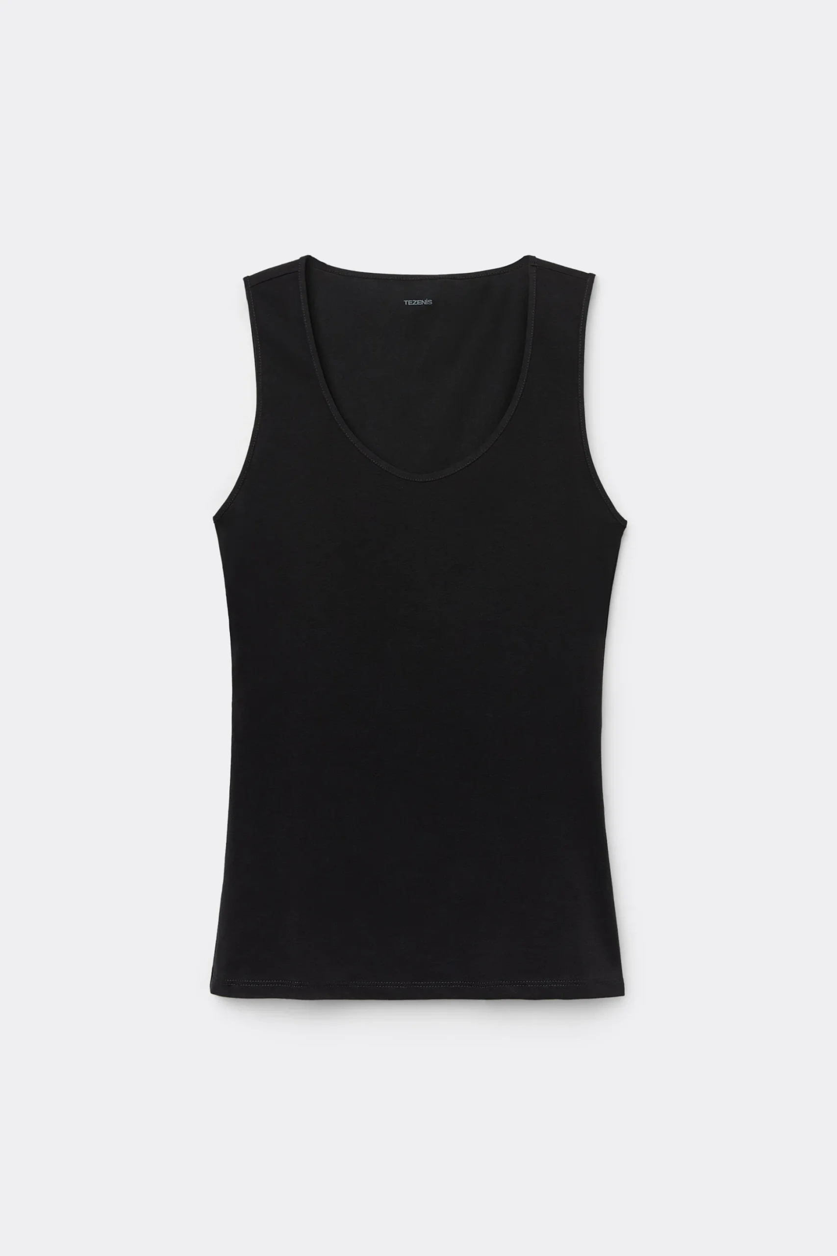 Wide-Strap Round-Neck Cotton Camisole - Tank Tops - Women | Tezenis