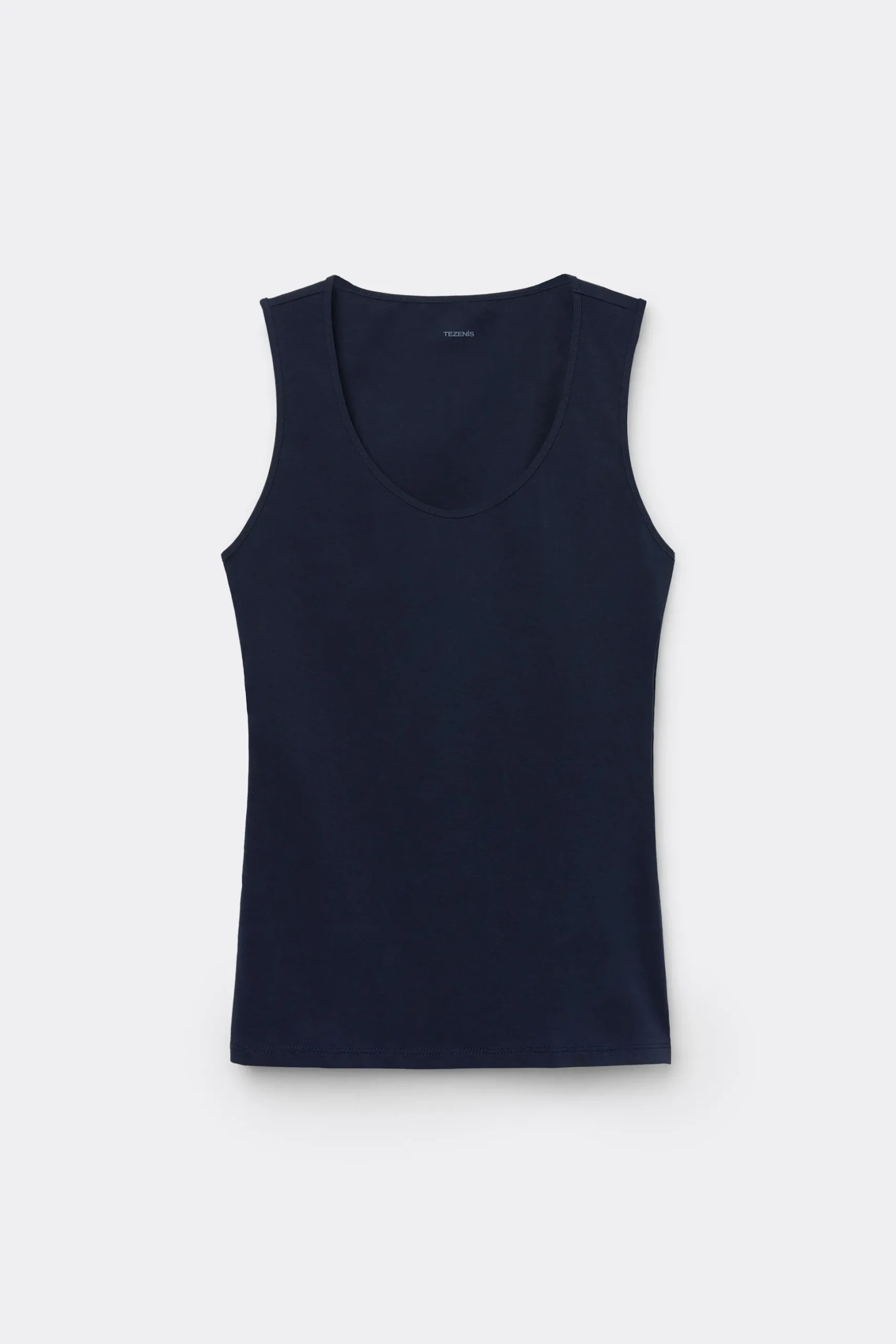 Wide-Strap Round-Neck Cotton Camisole - Tank Tops - Women | Tezenis