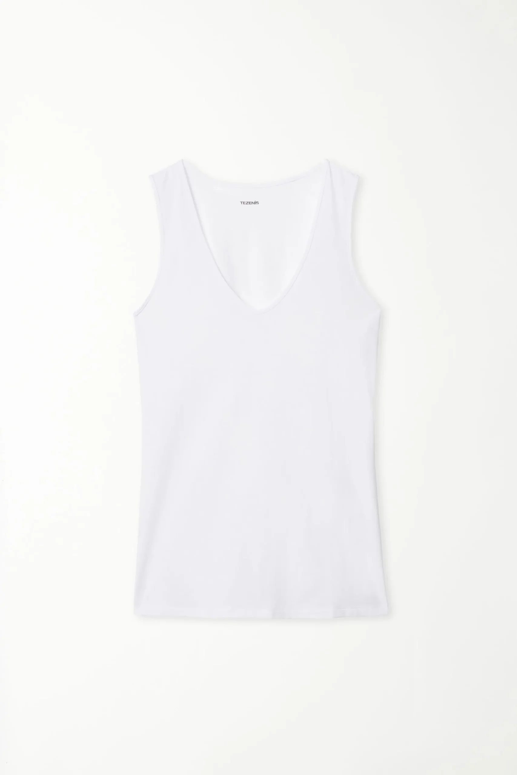 Wide-Strap Round-Neck Cotton Camisole - Tank Tops - Women | Tezenis